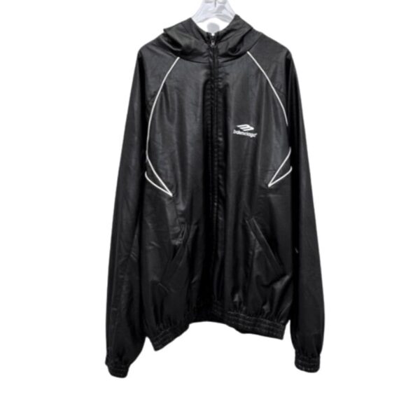 Balenciaga Reflective Plain Umbrella Jacket Black For Women