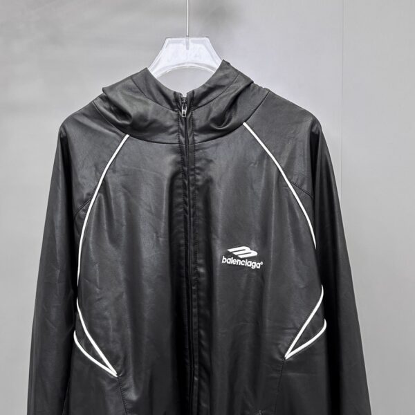 Balenciaga Reflective Plain Umbrella Jacket Black For Women