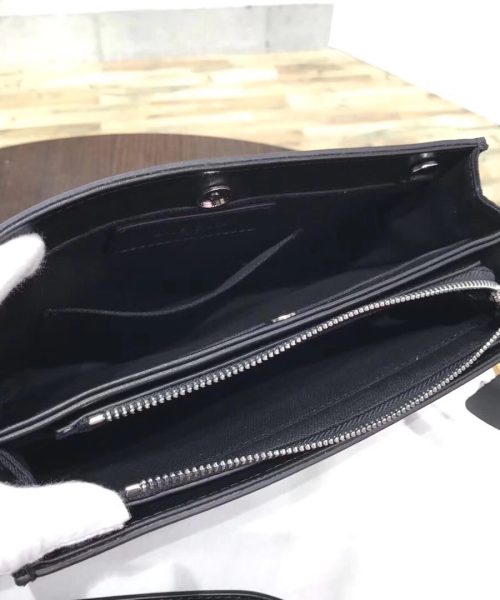 Balenciaga Satin Crossbody Shoulder Bag In Black, For Women, Women's Bags 10.2in/26cm