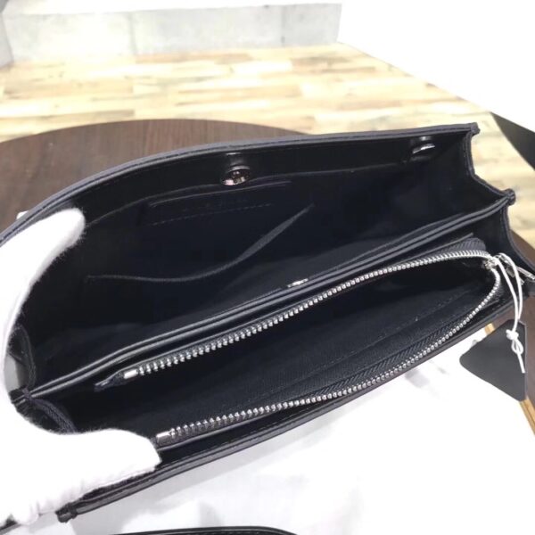 Balenciaga Satin Crossbody Shoulder Bag In Black, For Women, Women's Bags 10.2in/26cm