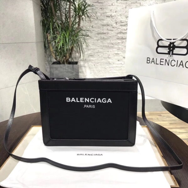 Balenciaga Satin Crossbody Shoulder Bag In Black, For Women, Women's Bags 10.2in/26cm