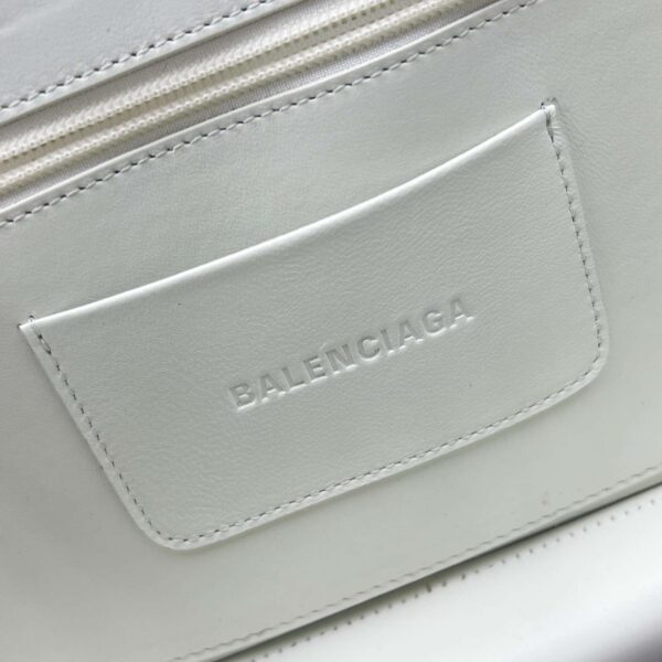 Balenciaga Small Mag Basket Bag White/Black For Women 11in/28cm