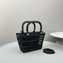 Balenciaga Small Mag Basket Bag White/Black For Women 11in/28cm