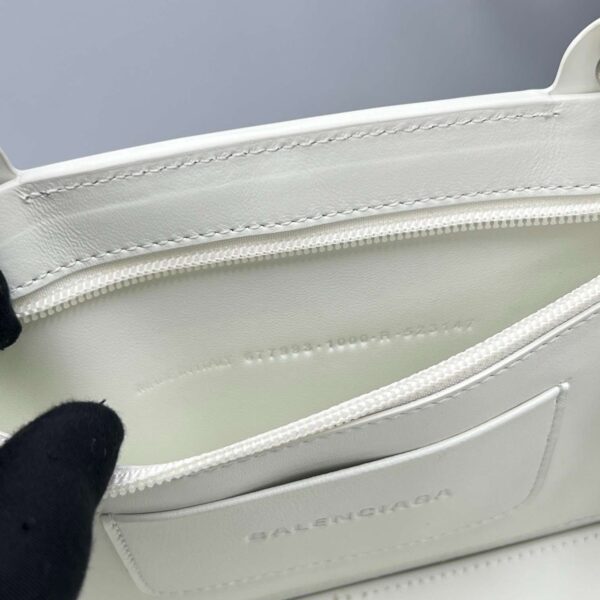 Balenciaga Small Mag Basket Bag White/Black For Women 11in/28cm