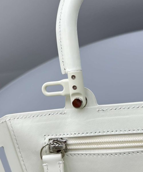 Balenciaga Small Mag Basket Bag White/Black For Women 11in/28cm