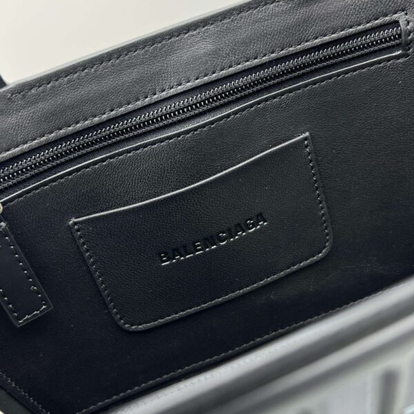 Balenciaga Small Mag Basket Bag White/Black For Women 11in/28cm