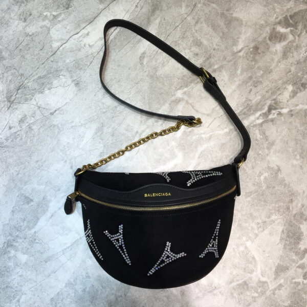 Balenciaga Souvenir XS Belt Bag In Black, For Women, Women's Bags 9.5in/24cm