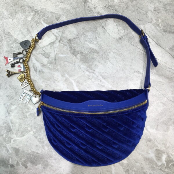 Balenciaga Souvenir XXS Belt Bag In Blue, For Women, Women's Bags 11.8in/30cm