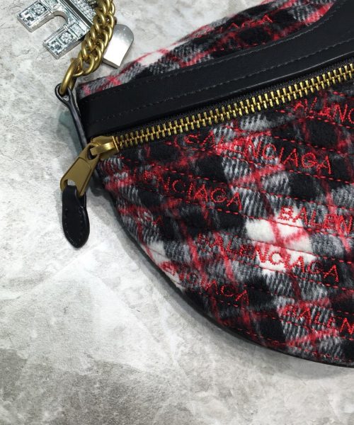 Balenciaga Souvenir XXS Belt Bag In Checkered Red, For Women, Women's Bags 11.8in/30cm