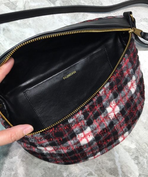 Balenciaga Souvenir XXS Belt Bag In Checkered Red, For Women, Women's Bags 11.8in/30cm
