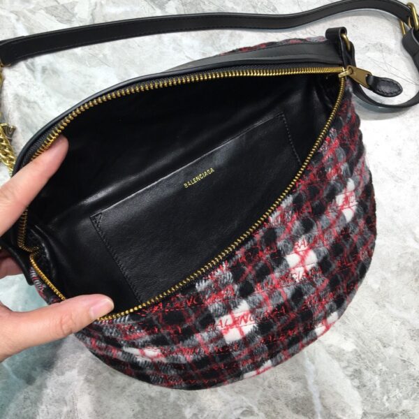 Balenciaga Souvenir XXS Belt Bag In Checkered Red, For Women, Women's Bags 11.8in/30cm