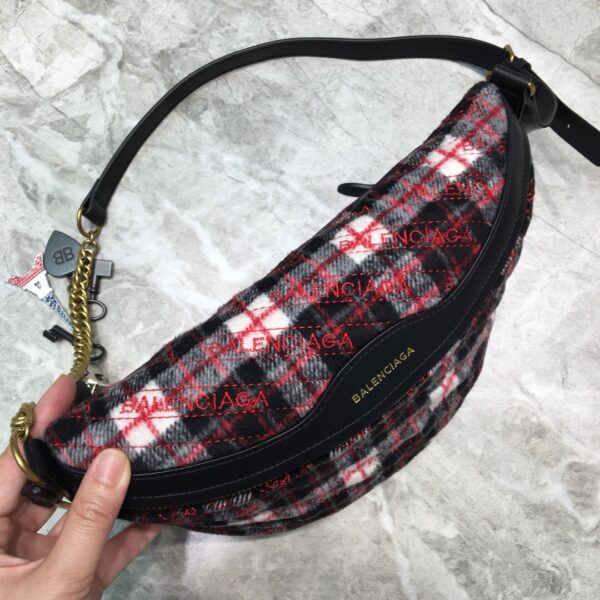 Balenciaga Souvenir XXS Belt Bag In Checkered Red, For Women, Women's Bags 11.8in/30cm