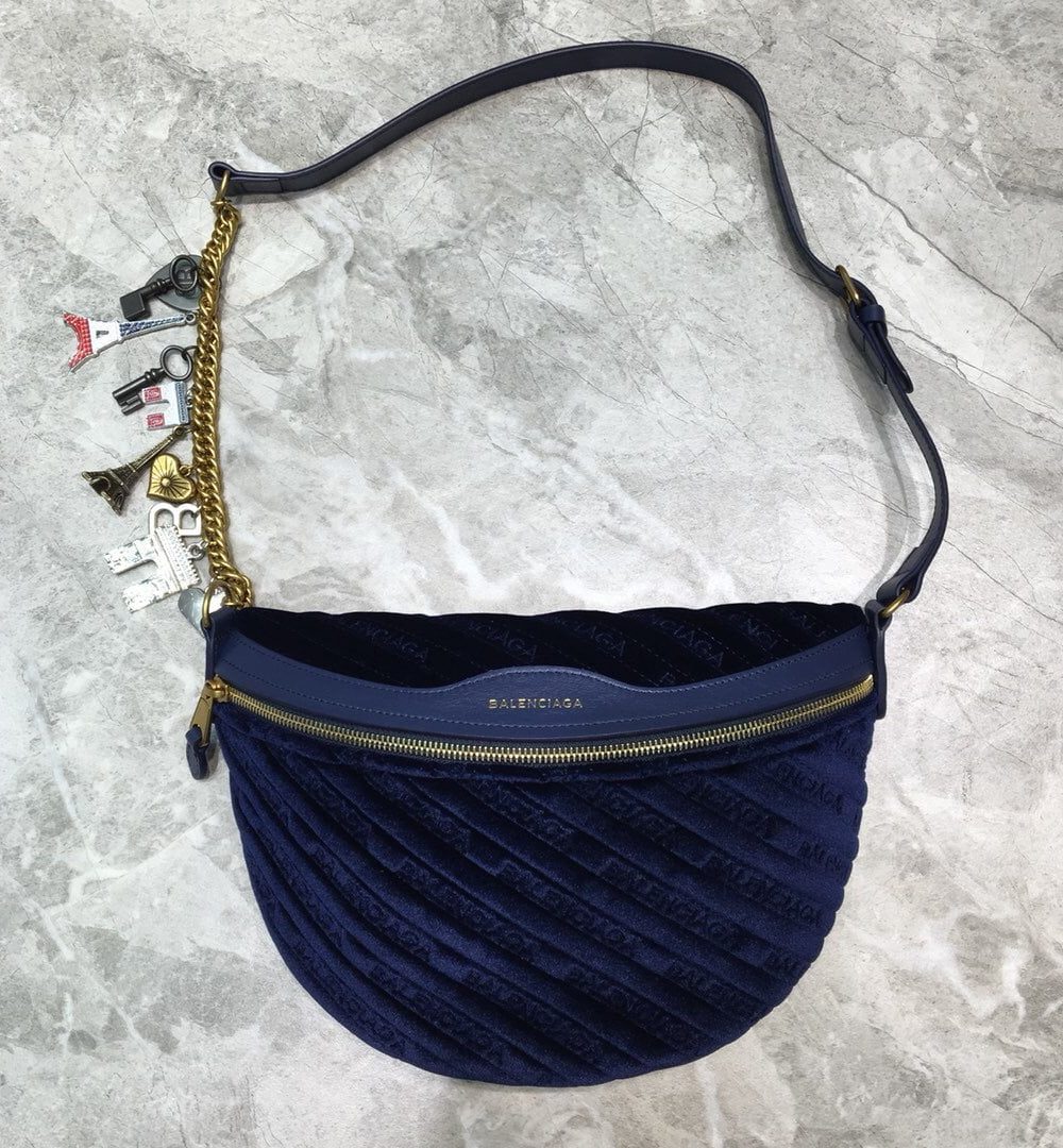 Balenciaga Souvenir XXS Belt Bag In Dark Blue, For Women, Women's Bags 11.8in/30cm