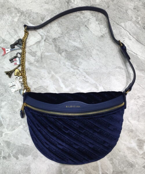 Balenciaga Souvenir XXS Belt Bag In Dark Blue, For Women, Women's Bags 11.8in/30cm