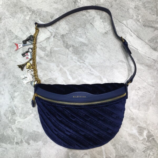 Balenciaga Souvenir XXS Belt Bag In Dark Blue, For Women, Women's Bags 11.8in/30cm