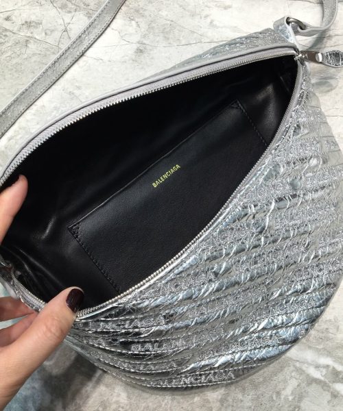 Balenciaga Souvenir XXS Belt Bag In Sliver, For Women, Women's Bags 11.8in/30cm
