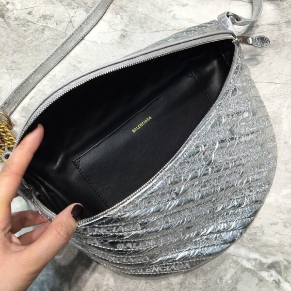 Balenciaga Souvenir XXS Belt Bag In Sliver, For Women, Women's Bags 11.8in/30cm