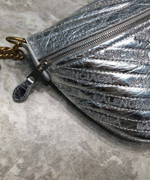 Balenciaga Souvenir XXS Belt Bag In Sliver, For Women, Women's Bags 11.8in/30cm