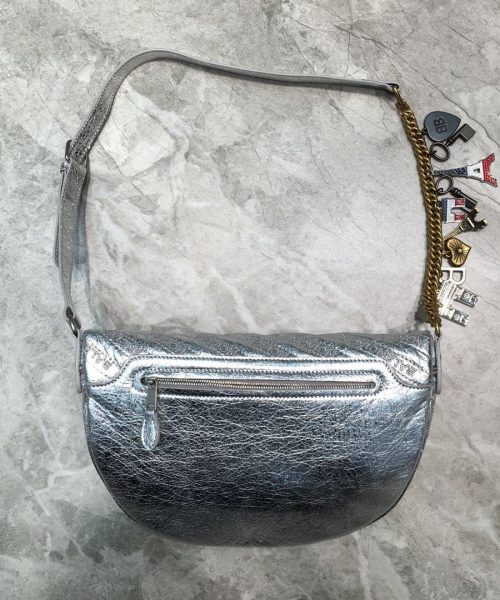 Balenciaga Souvenir XXS Belt Bag In Sliver, For Women, Women's Bags 11.8in/30cm