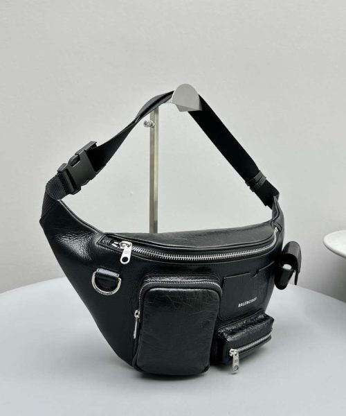 Balenciaga Superbusy Beltpack White/Black For Women 10.2in/26cm