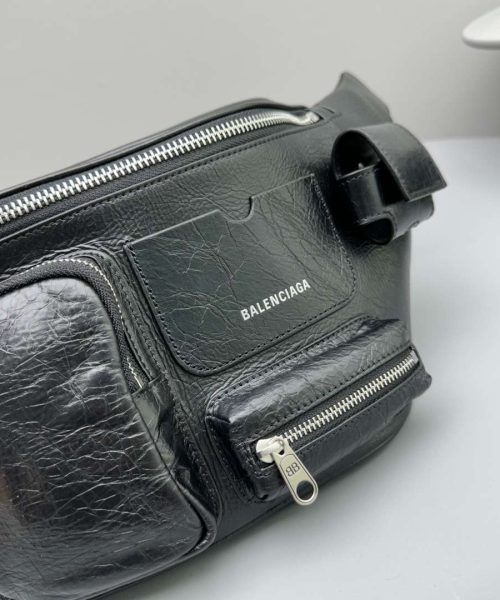 Balenciaga Superbusy Beltpack White/Black For Women 10.2in/26cm
