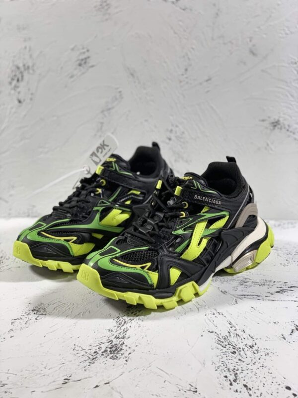 Balenciaga Track.2 Clear Sole Trainers Black/Yellow For Women