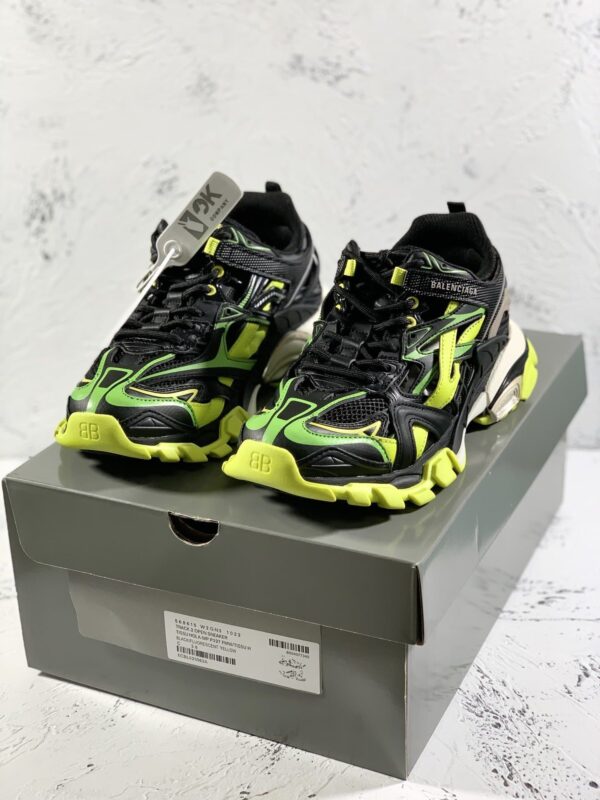 Balenciaga Track.2 Clear Sole Trainers Black/Yellow For Women