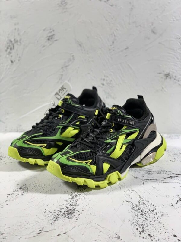 Balenciaga Track.2 Clear Sole Trainers Black/Yellow For Women