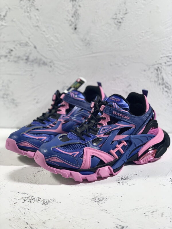 Balenciaga Track.2 Clear Sole Trainers Dark Purple For Women