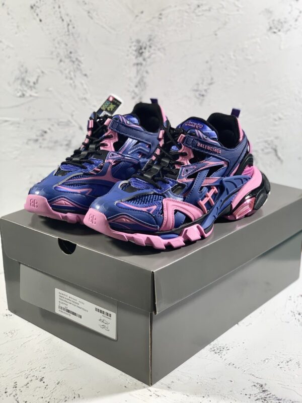 Balenciaga Track.2 Clear Sole Trainers Dark Purple For Women