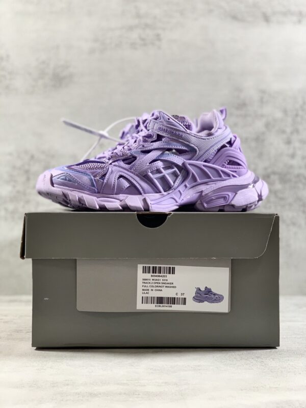 Balenciaga Track.2 Clear Sole Trainers Purple For Women