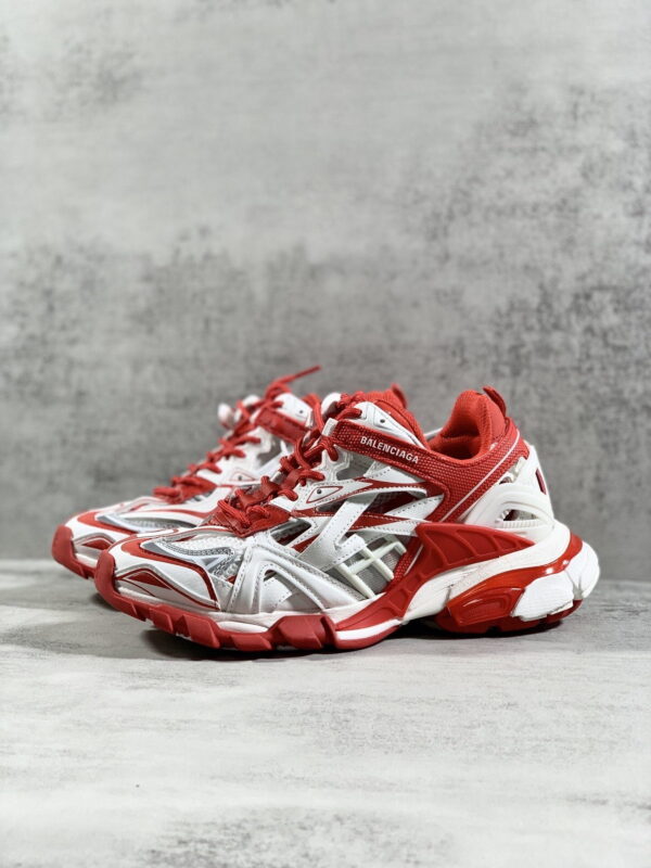 Balenciaga Track.2 Clear Sole Trainers White/Red For Women