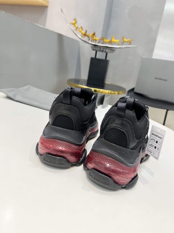 Balenciaga Triple S Trainers Clear Sole Black For Women 544351W2FB11000