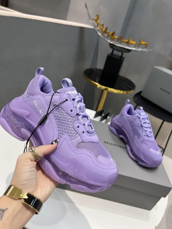 Balenciaga Triple S Trainers Clear Sole Blue For Women