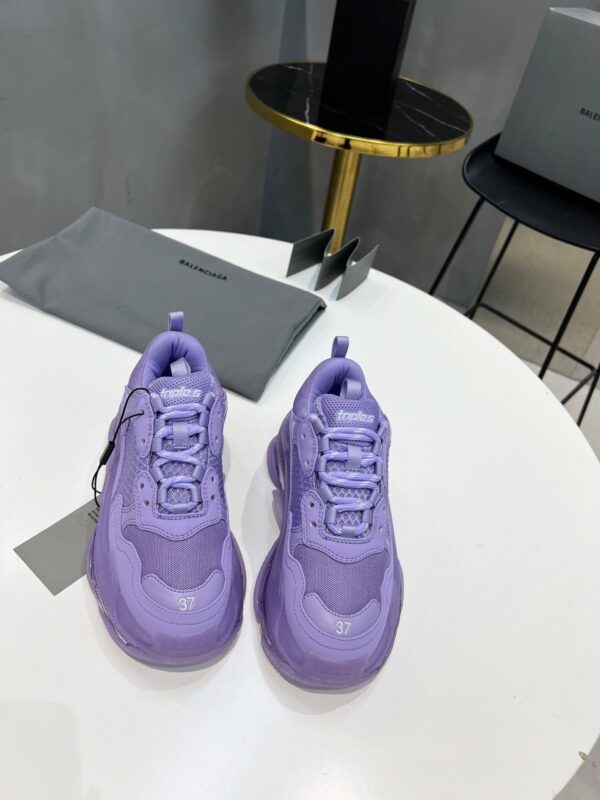 Balenciaga Triple S Trainers Clear Sole Blue For Women