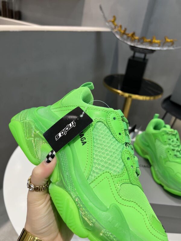 Balenciaga Triple S Trainers Clear Sole Green For Women