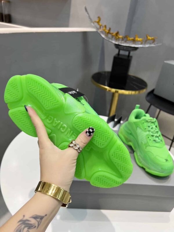 Balenciaga Triple S Trainers Clear Sole Green For Women