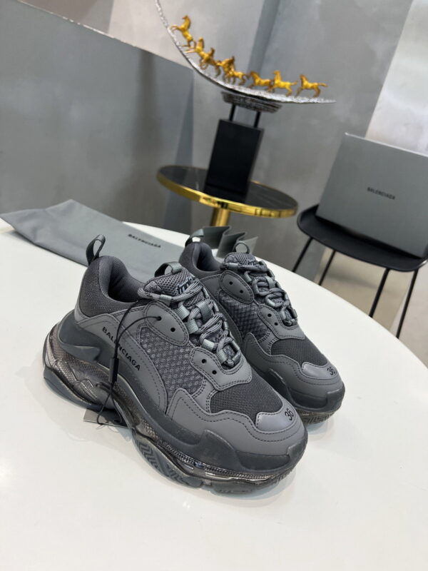 Balenciaga Triple S Trainers Clear Sole Grey For Women