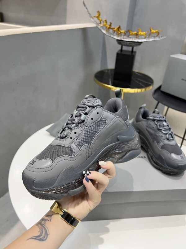 Balenciaga Triple S Trainers Clear Sole Grey For Women