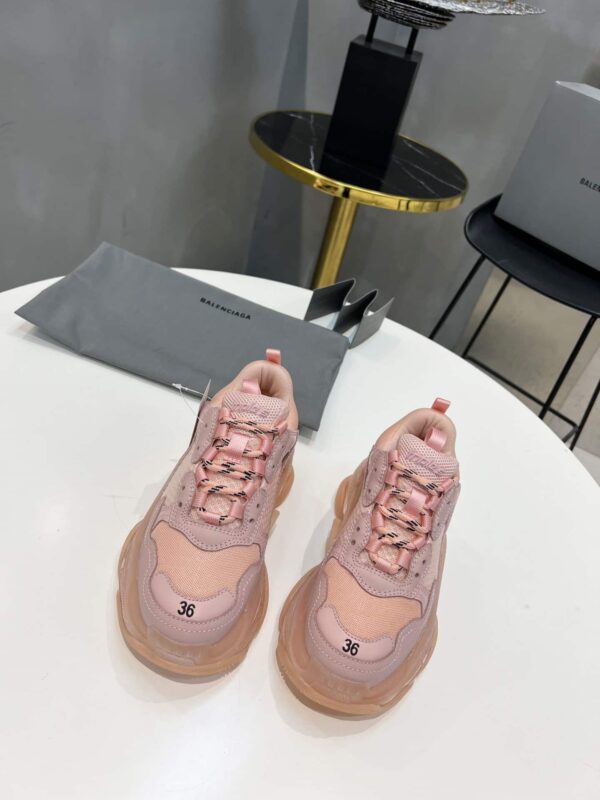 Balenciaga Triple S Trainers Clear Sole Pink For Women