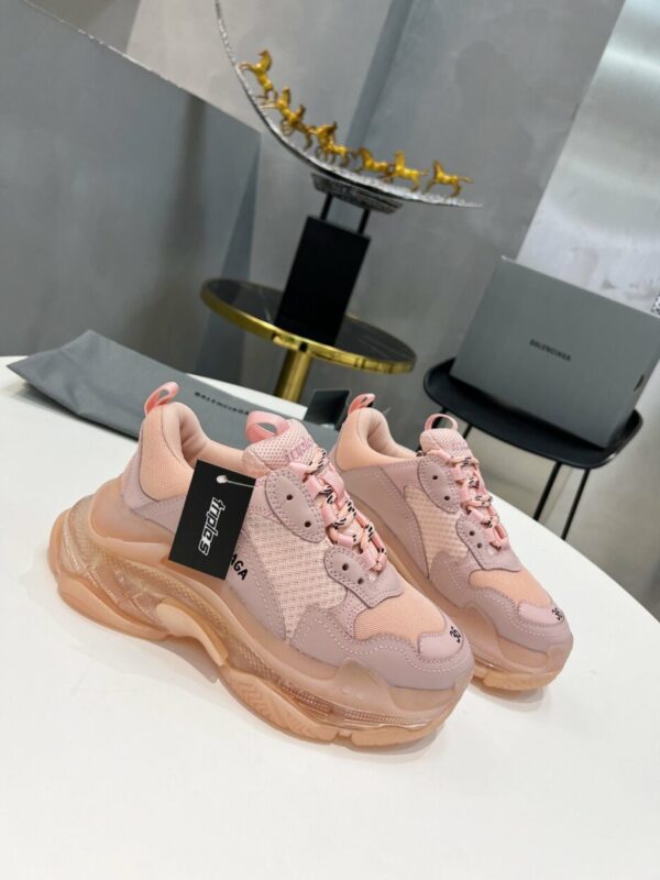 Balenciaga Triple S Trainers Clear Sole Pink For Women