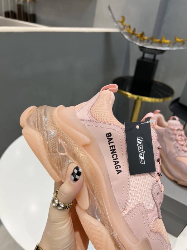 Balenciaga Triple S Trainers Clear Sole Pink For Women