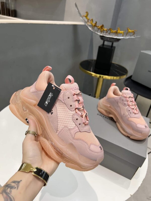 Balenciaga Triple S Trainers Clear Sole Pink For Women
