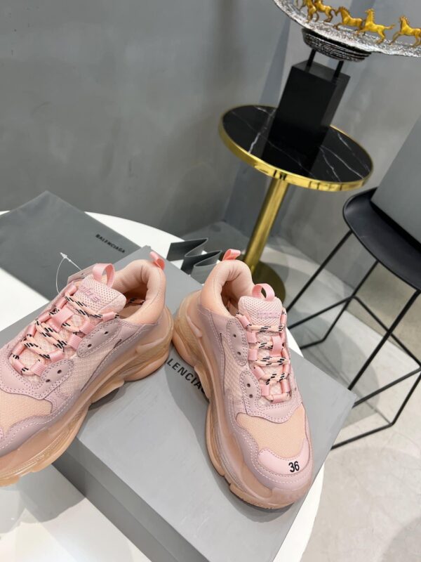 Balenciaga Triple S Trainers Clear Sole Pink For Women