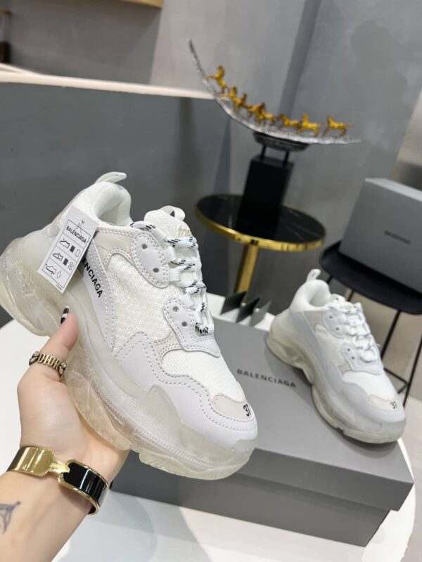 Balenciaga Triple S Trainers Clear Sole White For Women
