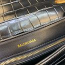 Balenciaga Triplet Small Bag Crocodile Embossed Black, For Women, Women's Bags 8.3in/21cm