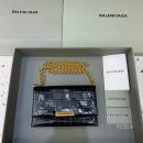 Balenciaga Triplet Small Bag Crocodile Embossed Black, For Women, Women's Bags 8.3in/21cm