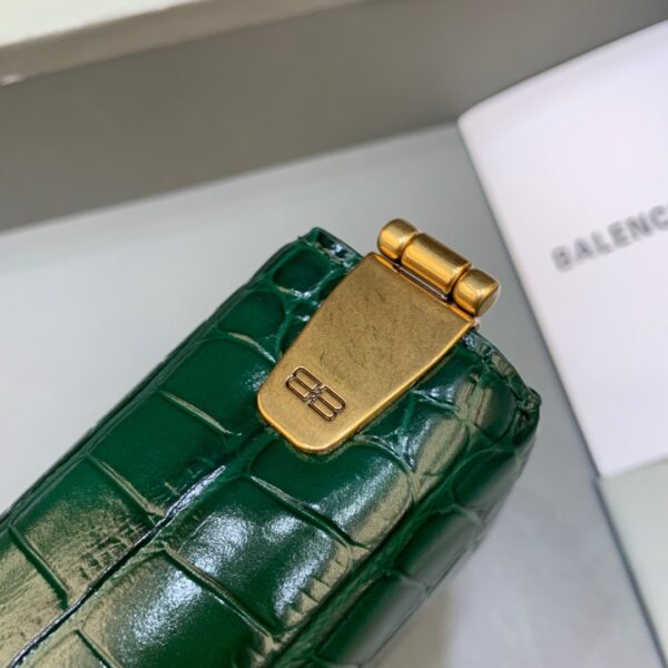 Balenciaga Triplet Small Bag Crocodile Embossed Green, For Women, Women's Bags 8.3in/21cm