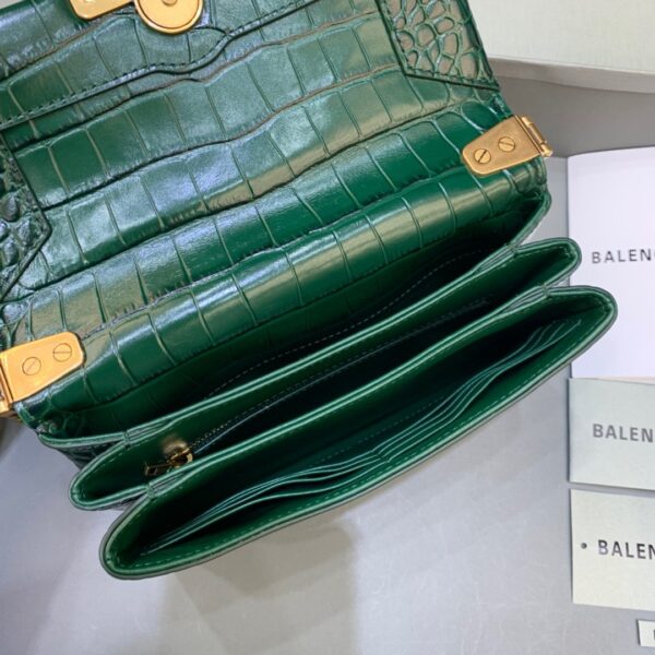 Balenciaga Triplet Small Bag Crocodile Embossed Green, For Women, Women's Bags 8.3in/21cm