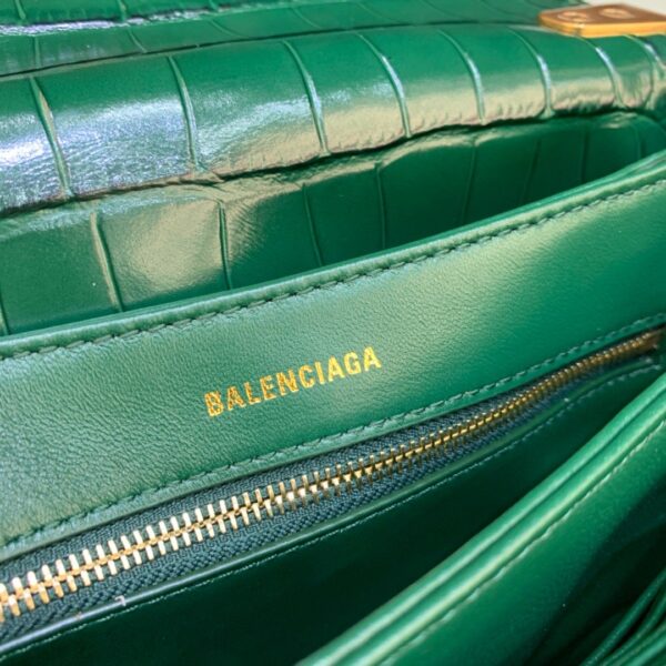 Balenciaga Triplet Small Bag Crocodile Embossed Green, For Women, Women's Bags 8.3in/21cm